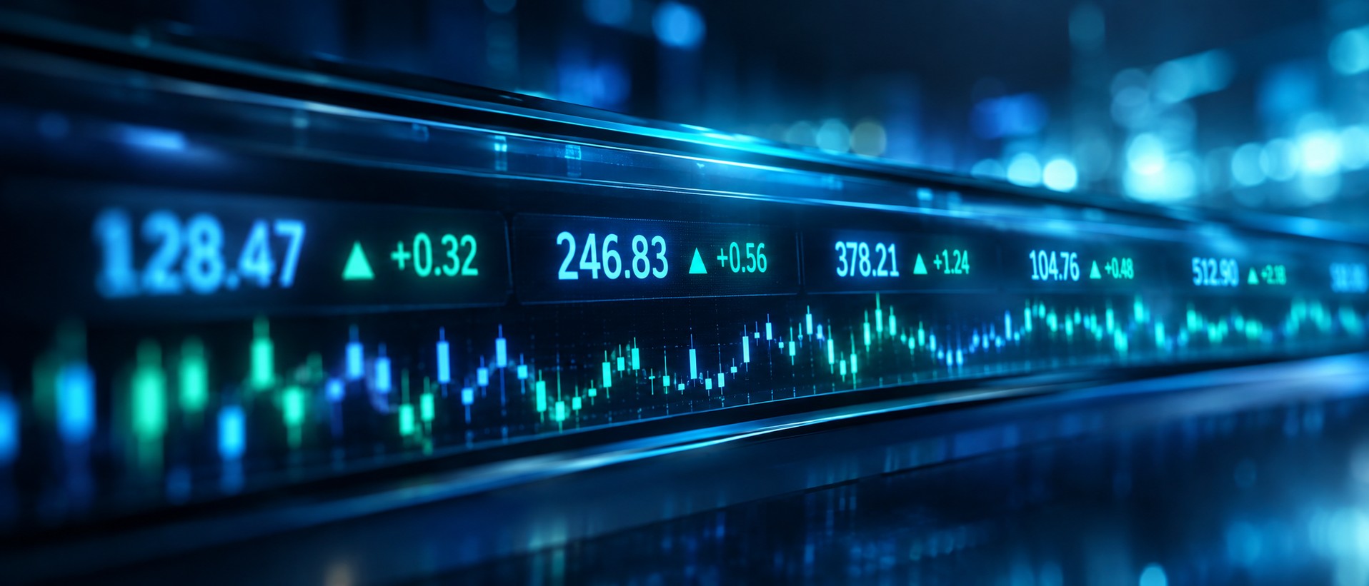 Macro close up of a price ticker display with tiny price increments highlighted